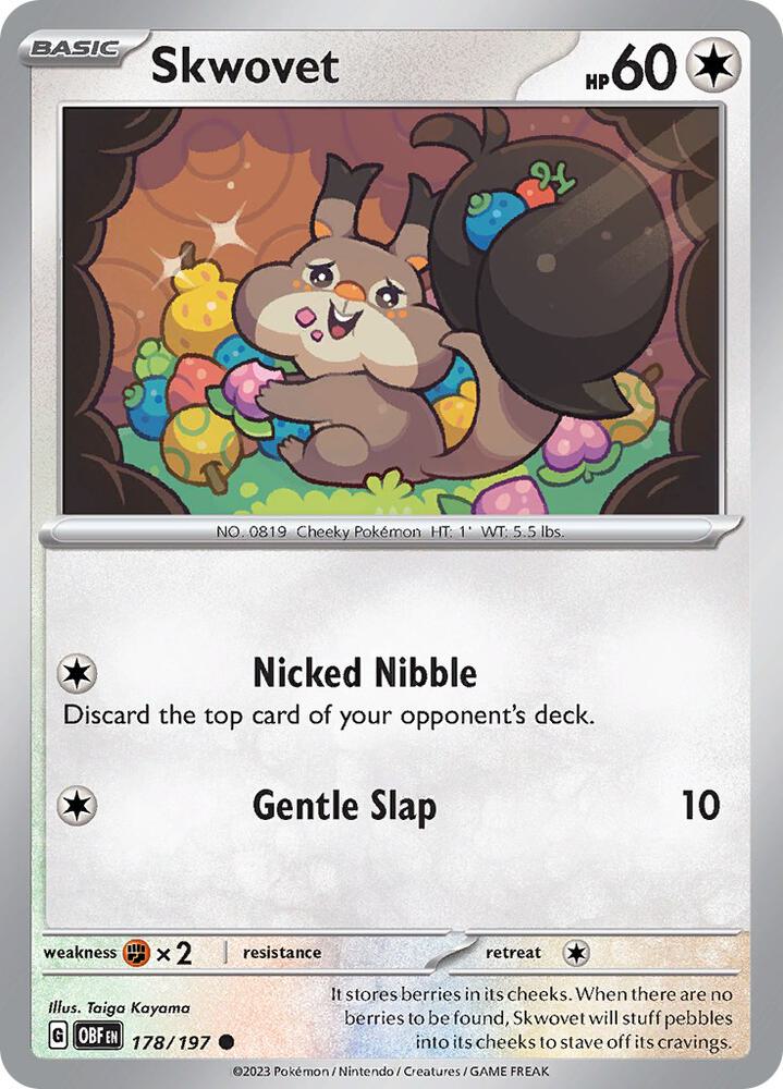 Skwovet - 178/197 Common SV03: Obsidian Flames