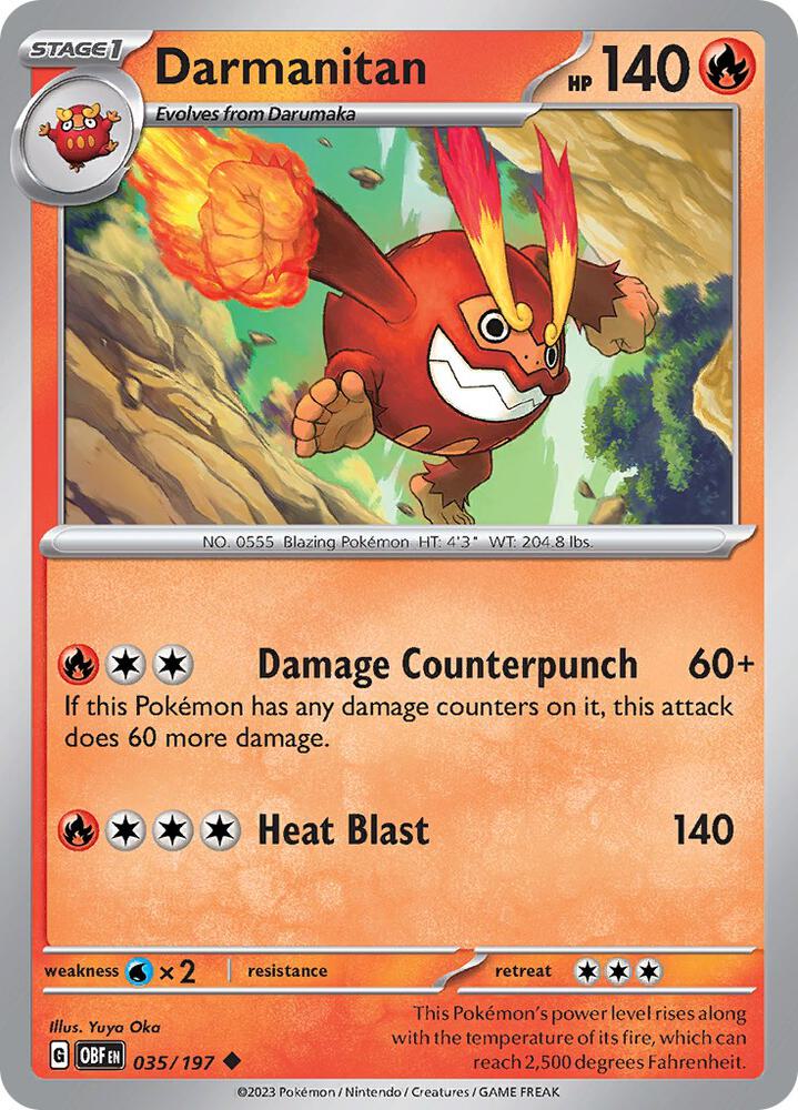 Darmanitan - 035/197 Uncommon SV03: Obsidian Flames