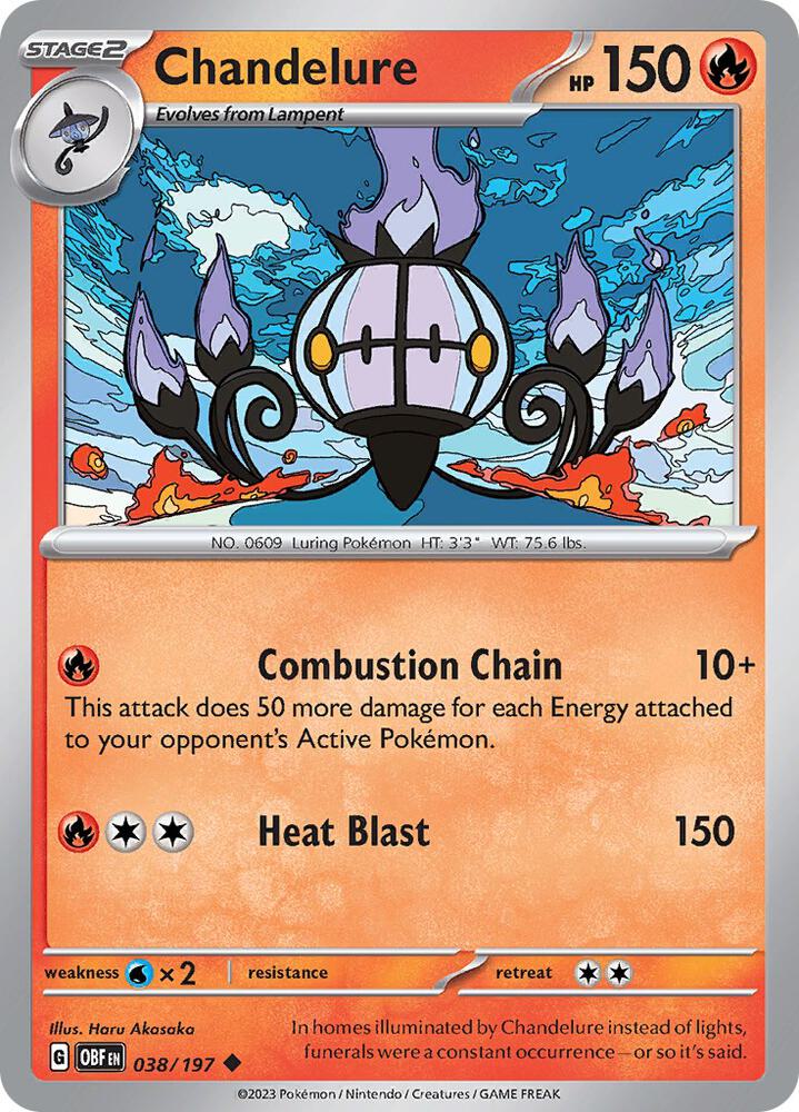 Chandelure - 038/197 Uncommon SV03: Obsidian Flames