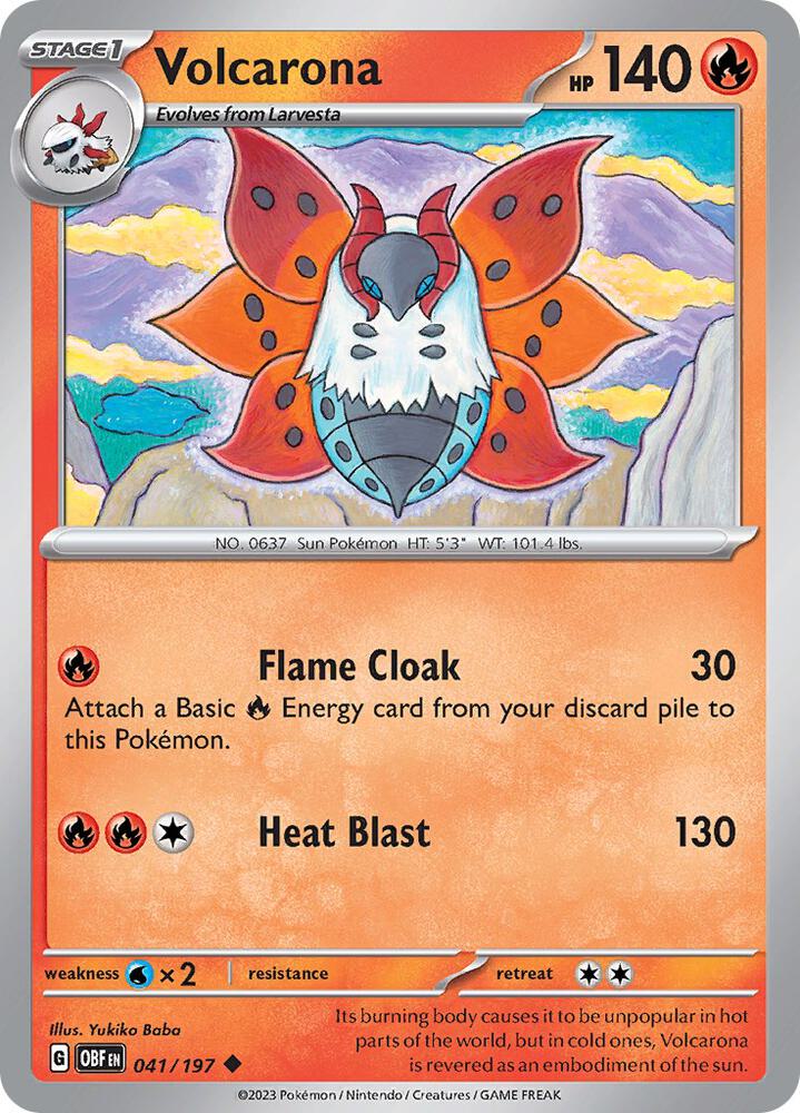 Volcarona - 041/197 Uncommon SV03: Obsidian Flames