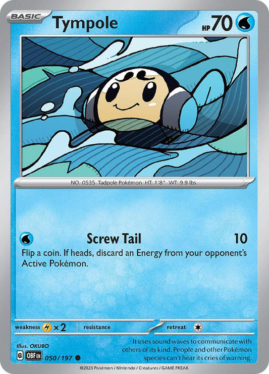 Tympole 050/197 Common Obsidian Flames Pokémon card