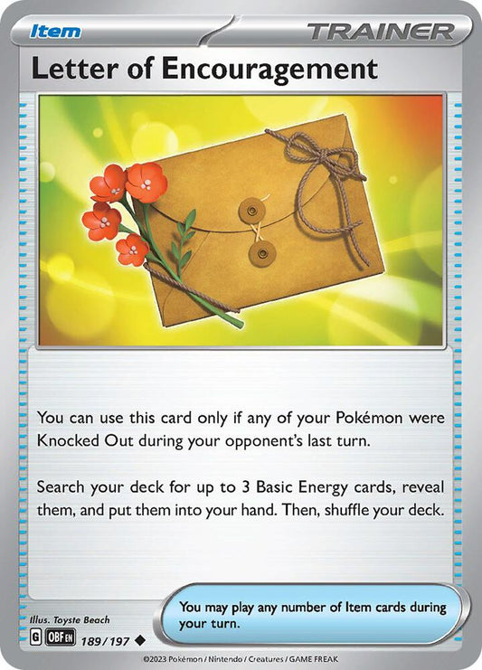 Letter of Encouragement - 189/197 Uncommon SV03: Obsidian Flames