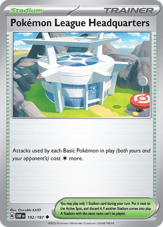 Pokemon League Headquarters 192/197 Uncommon Obsidian Flames Pokémon card