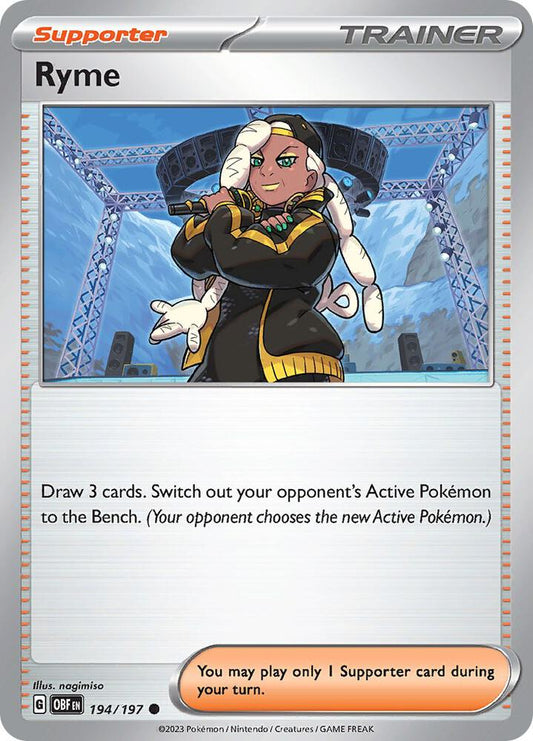 Ryme 194/197 Common Obsidian Flames Pokémon card