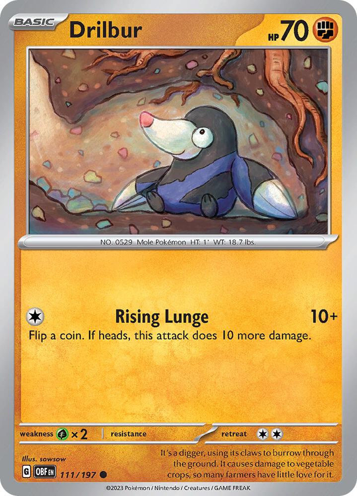 Drilbur - 111/197 Common SV03: Obsidian Flames