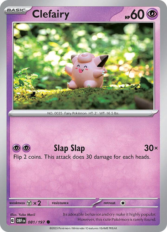 Clefairy 081/197 Common Obsidian Flames Pokémon card