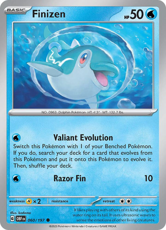 Finizen 60/197 060/197 Common Obsidian Flames Pokémon card