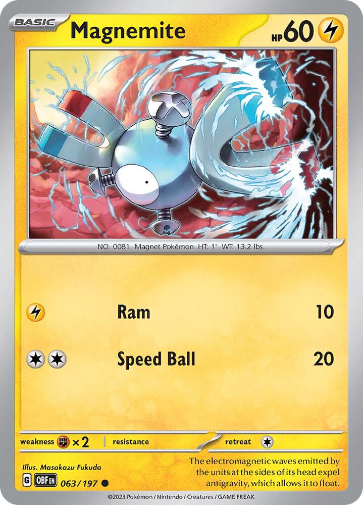 Magnemite - 063/197 Common SV03: Obsidian Flames