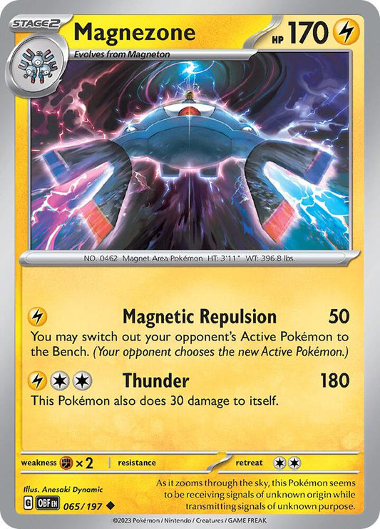 Magnezone 065/197 Uncommon Obsidian Flames Pokémon card