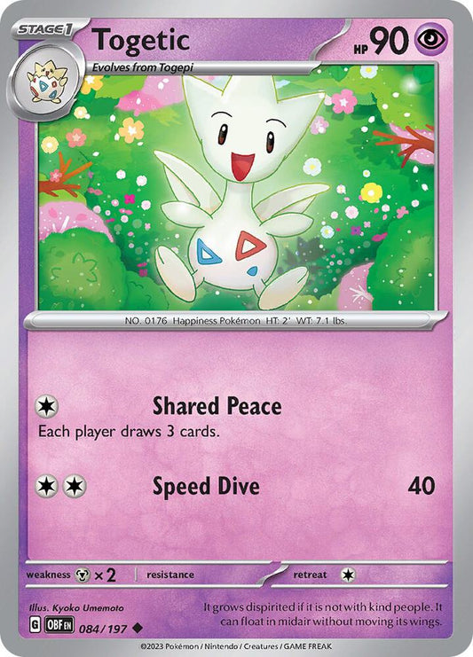 Togetic 084/197 Uncommon Obsidian Flames Pokémon card