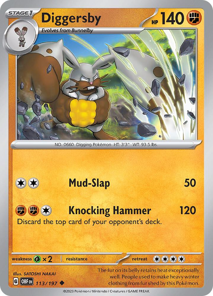 Diggersby - 113/197 Uncommon SV03: Obsidian Flames
