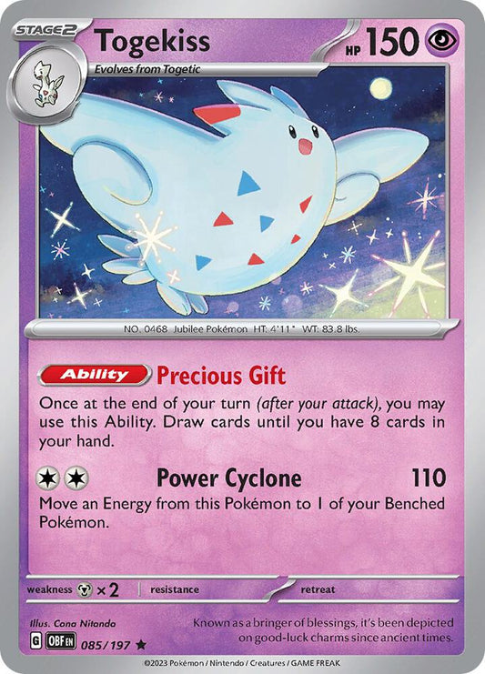 Togekiss 085/197 Rare Obsidian Flames Pokémon card