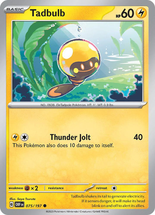 Tadbulb 075/197 075/197 Common Obsidian Flames Pokémon card