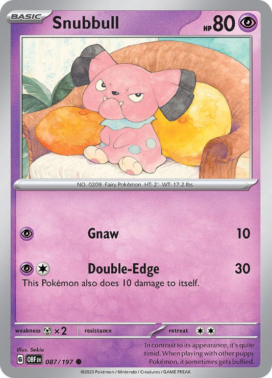 Snubbull - 087/197 Common SV03: Obsidian Flames