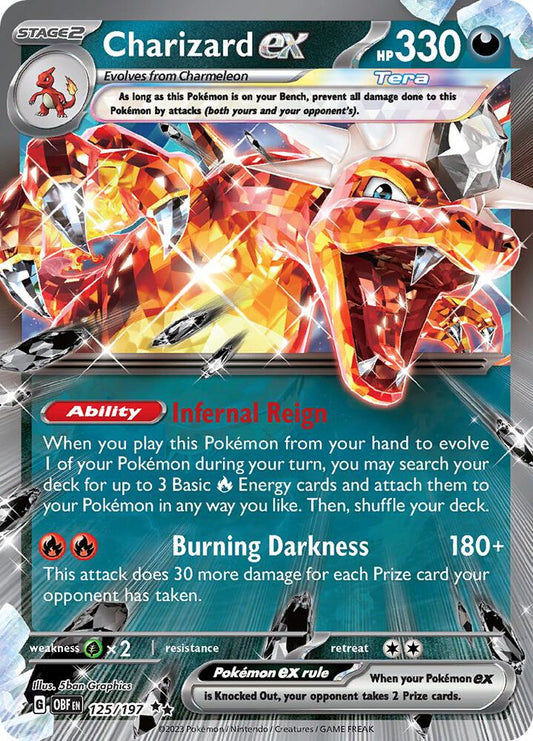 Charizard ex - 125/197 125/197 Double Rare Obsidian Flames Pokémon card