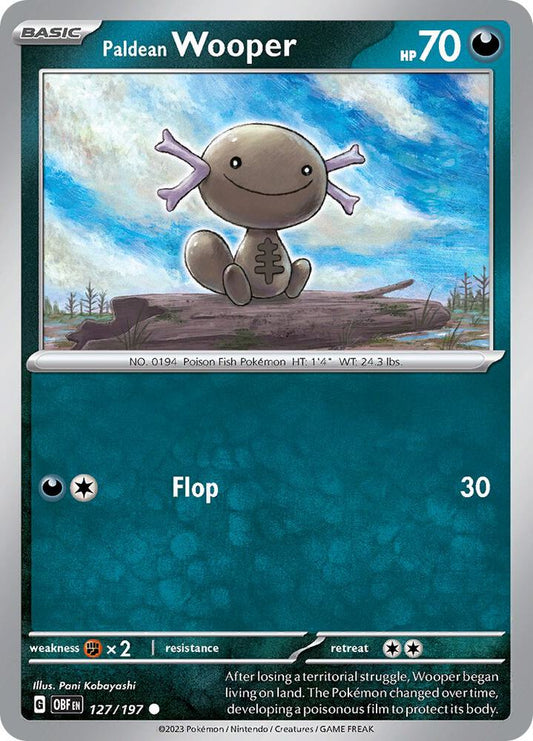 Paldean Wooper - 127/197 127/197 Common Obsidian Flames Pokémon card