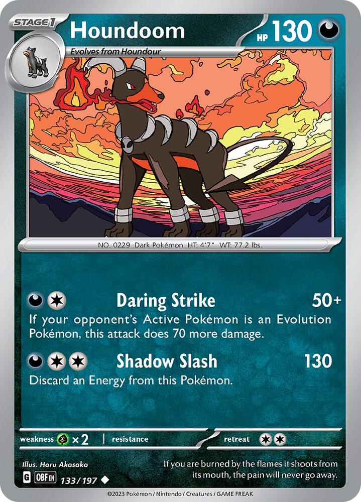 Houndoom - 133/197 Uncommon SV03: Obsidian Flames