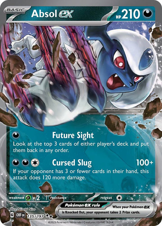 Absol ex - 135/197 135/197 Double Rare Obsidian Flames Pokémon card