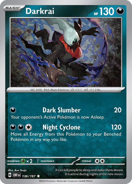 Darkrai - 136/197 Rare SV03: Obsidian Flames