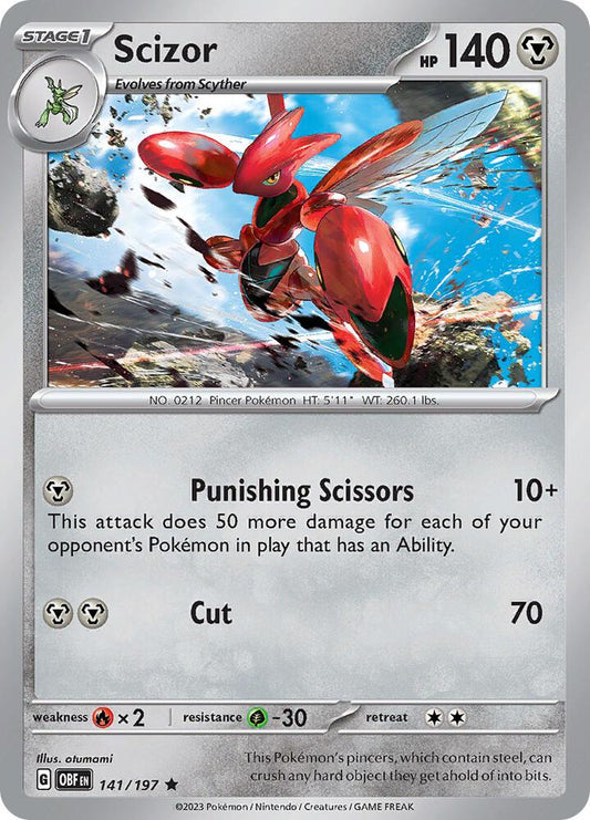 Scizor - 141/197 Rare SV03: Obsidian Flames