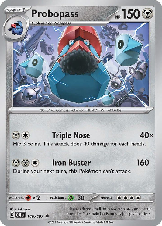 Probopass 146/197 Uncommon Obsidian Flames Pokémon card