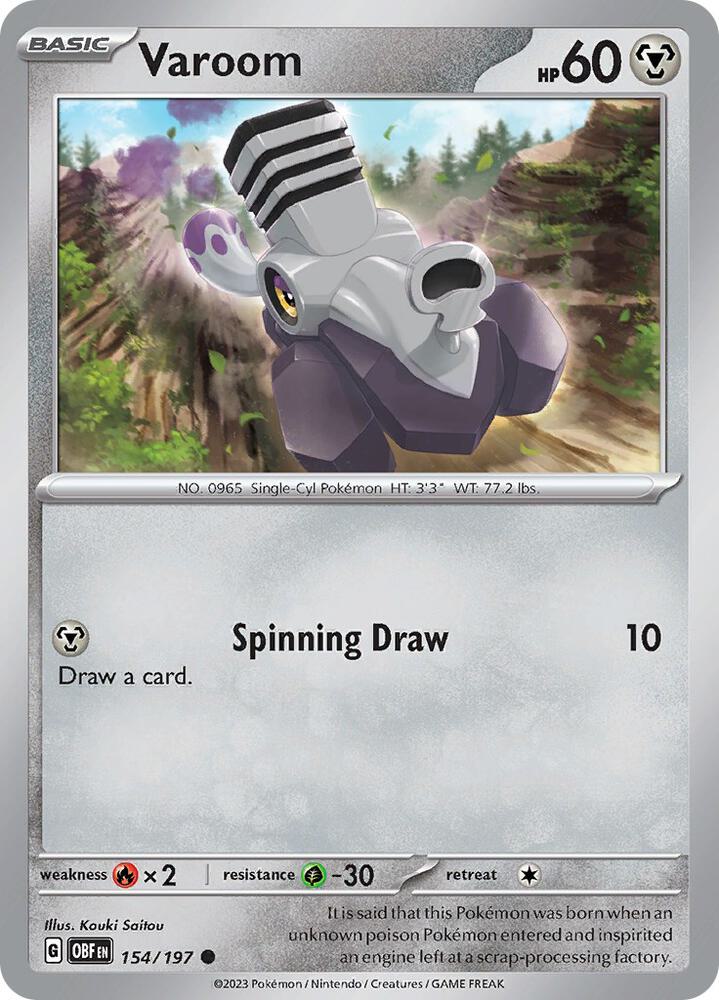 Varoom - 154/197 154/197 Common Obsidian Flames Pokémon card