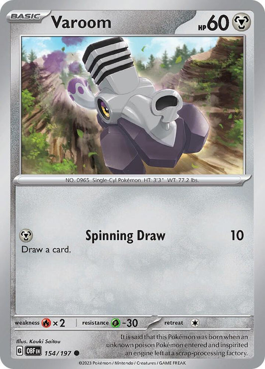 Varoom - 154/197 154/197 Common Obsidian Flames Pokémon card