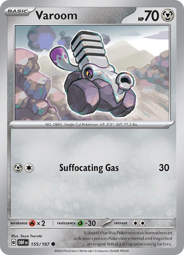 Varoom - 155/197 155/197 Common Obsidian Flames Pokémon card