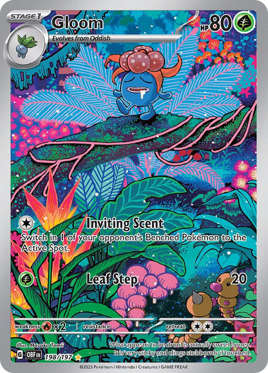 Gloom - 198/197 198/197 Illustration Rare Obsidian Flames Pokémon card