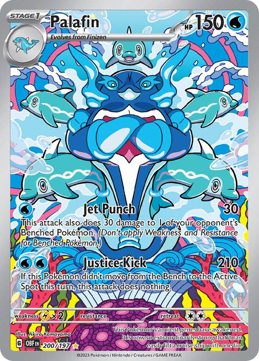 Palafin - 200/197 200/197 Illustration Rare Obsidian Flames Pokémon card