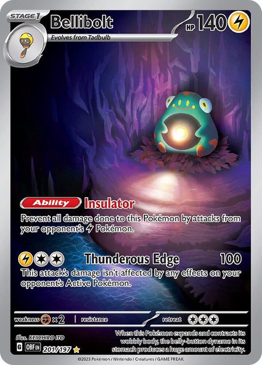 Bellibolt - 201/197 Illustration Rare SV03: Obsidian Flames