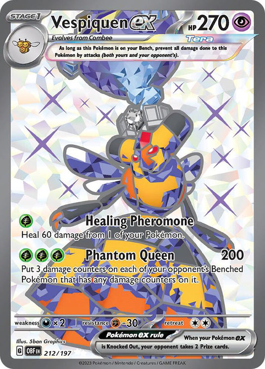 Vespiquen ex - 212/197 212/197 Ultra Rare Obsidian Flames Pokémon card