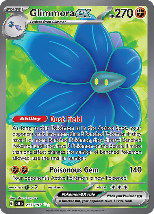 Glimmora ex - 213/197 213/197 Ultra Rare Obsidian Flames Pokémon card