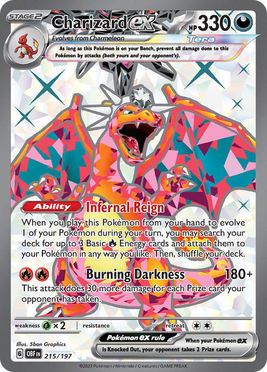 Charizard ex - 215/197 215/197 Ultra Rare Obsidian Flames Pokémon card