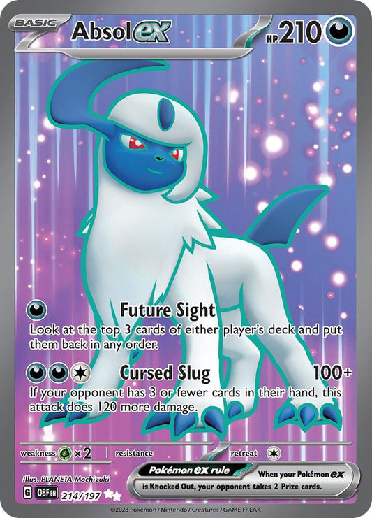 Absol ex - 214/197 214/197 Ultra Rare Obsidian Flames Pokémon card