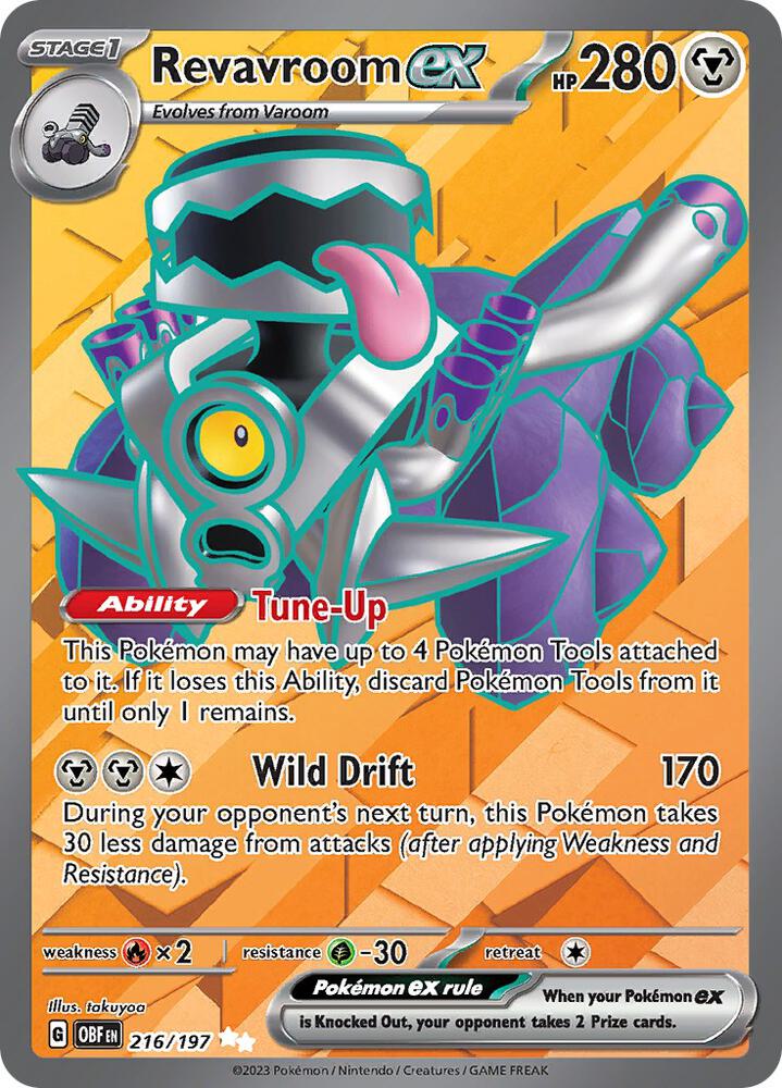 Revavroom ex - 216/197 216/197 Ultra Rare Obsidian Flames Pokémon card