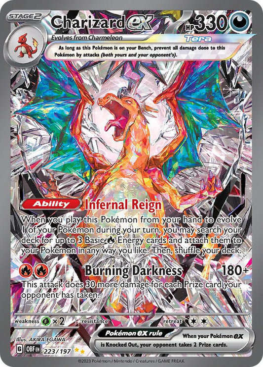 Charizard ex - 223/197 223/197 Special Illustration Rare Obsidian Flames Pokémon card