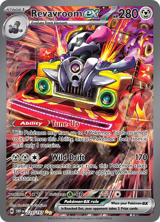 Revavroom ex - 224/197 224/197 Special Illustration Rare Obsidian Flames Pokémon card