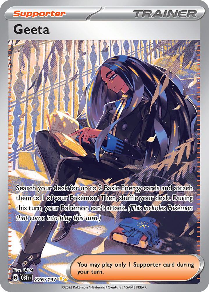 Geeta - 226/197 226/197 Special Illustration Rare Obsidian Flames Pokémon card