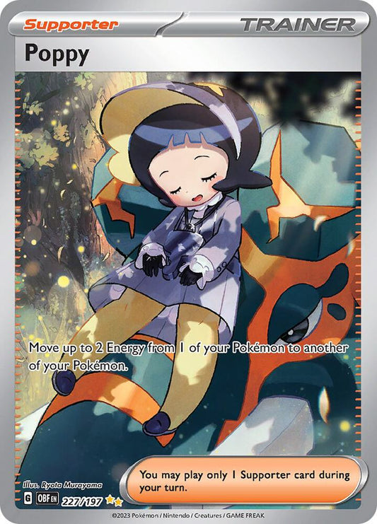 Poppy - 227/197 227/197 Special Illustration Rare Obsidian Flames Pokémon card