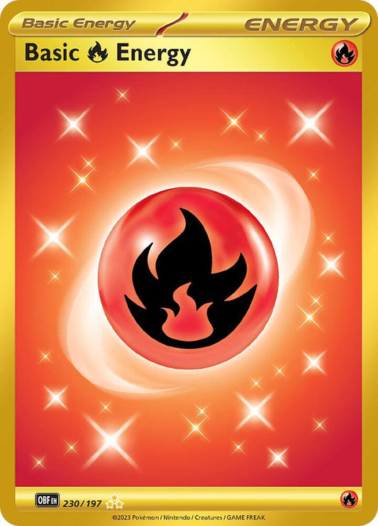 Basic Fire Energy - 230/197 230/197 Hyper Rare Obsidian Flames Pokémon card