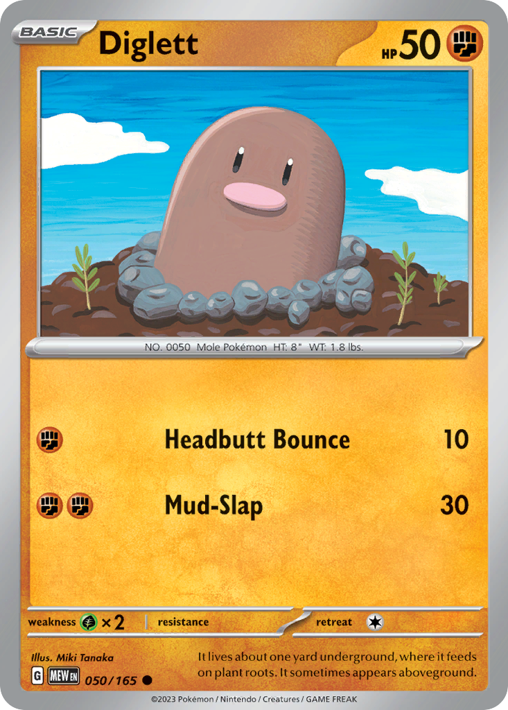 Diglett 050/165 Common 151