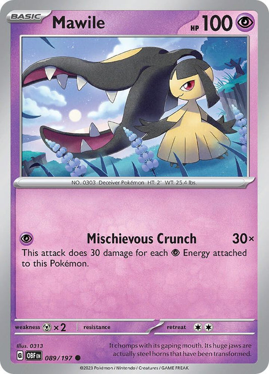 Mawile - 089/197 089/197 Common Obsidian Flames Pokémon card