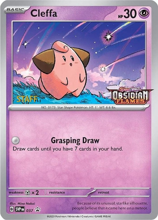 Cleffa - 037 (Prerelease) [Staff] - 037 Promo SV: Scarlet & Violet Promo Cards