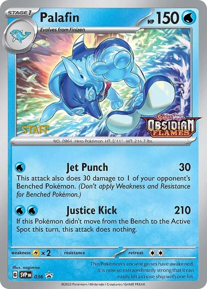 Palafin - 036 (Prerelease) [Staff] 036 Promo Scarlet & Violet Promo Cards Pokémon card