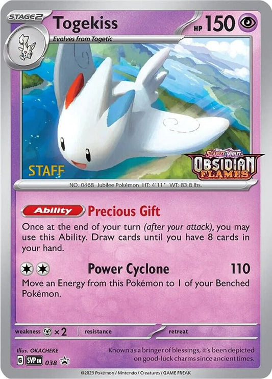 Togekiss - 038 (Prerelease) [Staff] - 038 Promo SV: Scarlet & Violet Promo Cards