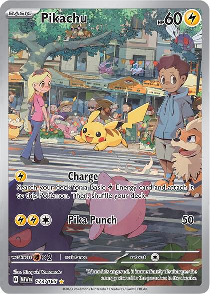 Pikachu - 173/165 173/165 Illustration Rare Scarlet & Violet 151 Pokémon card