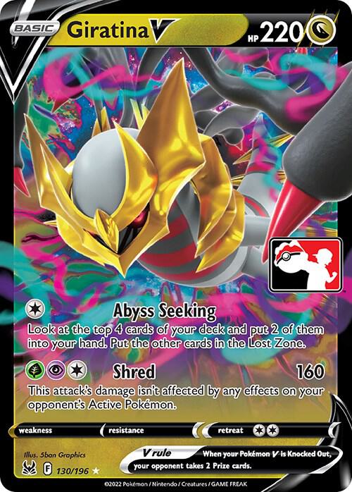 Giratina V - 130/196 130/196 Ultra Rare Prize Pack Series Cards Pokémon card