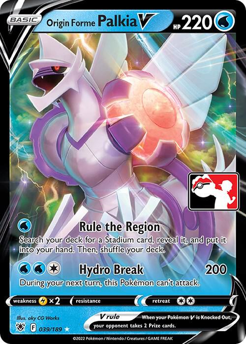 Origin Forme Palkia V - 039/189 039/189 Ultra Rare Prize Pack Series Cards Pokémon card