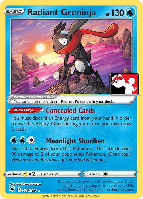 Radiant Greninja - 046/189 046/189 Radiant Rare Prize Pack Series Cards Pokémon card